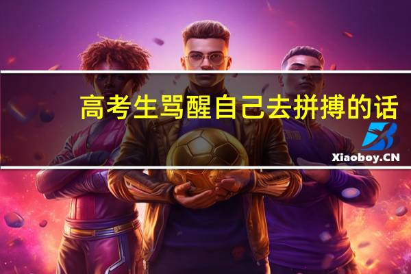 高考生骂醒自己去拼搏的话