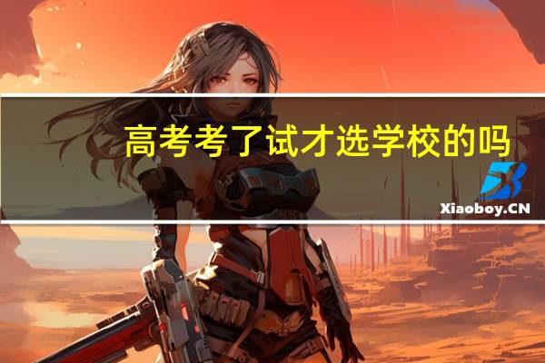 高考考了试才选学校的吗
