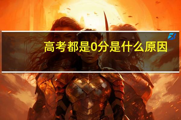 高考都是0分是什么原因
