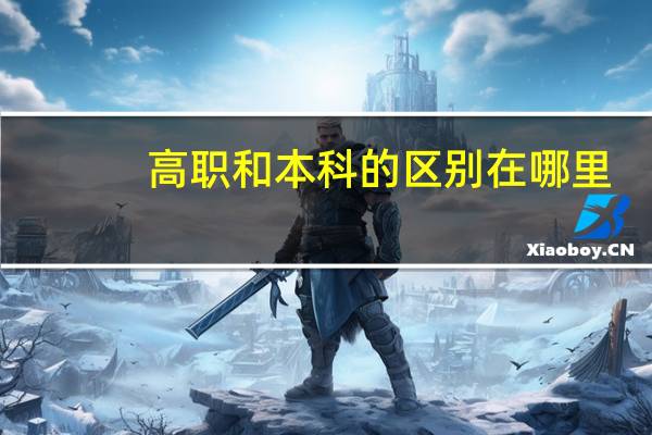 高职和本科的区别在哪里