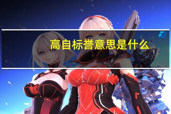 高自标誉意思是什么
