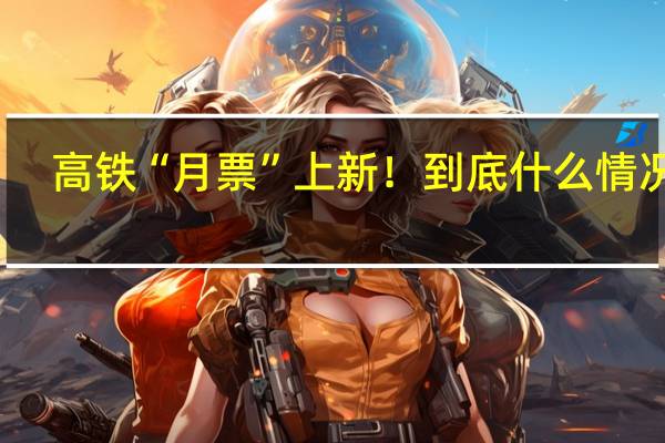 高铁“月票”上新！ 到底什么情况嘞