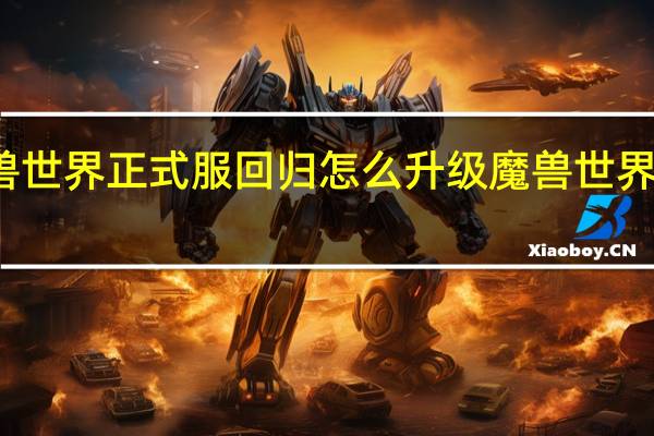 魔兽世界正式服回归怎么升级 魔兽世界怎么更新
