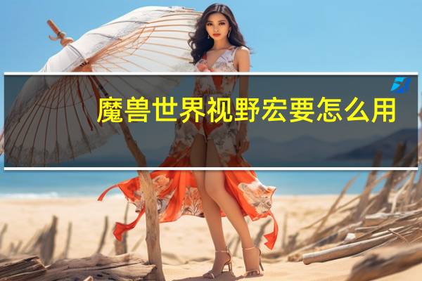 魔兽世界视野宏要怎么用（魔兽世界视野宏）