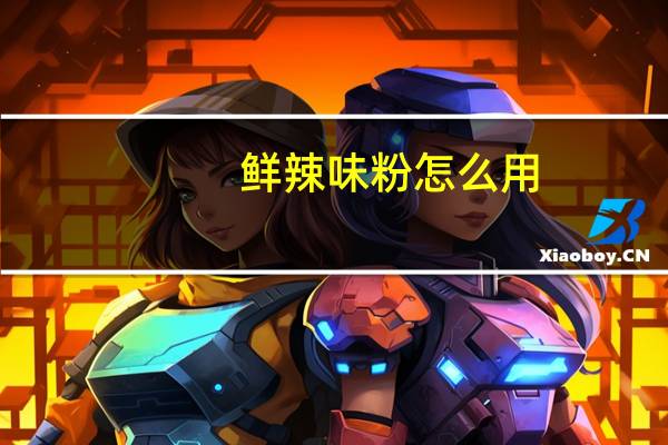 鲜辣味粉怎么用