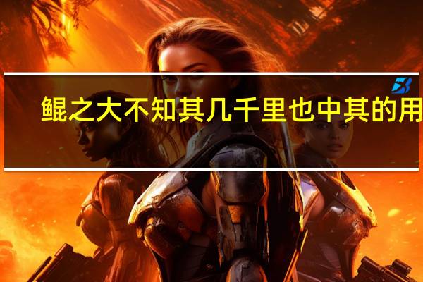 鲲之大不知其几千里也中其的用法