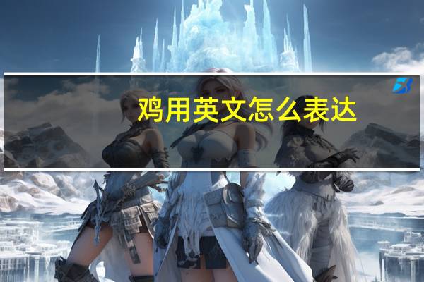 鸡用英文怎么表达？