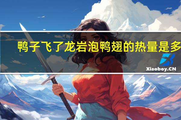 鸭子飞了 龙岩泡 鸭翅的热量是多少