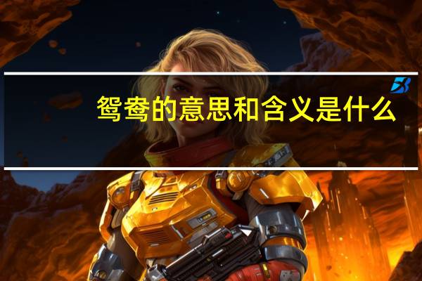 鸳鸯的意思和含义是什么
