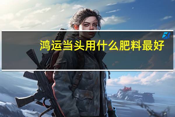 鸿运当头用什么肥料最好