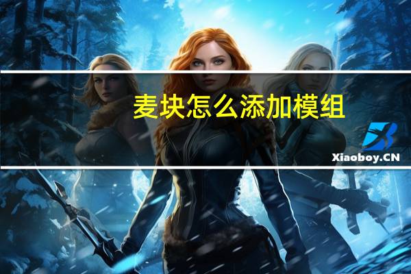 麦块怎么添加模组（麦块怎么加模组）
