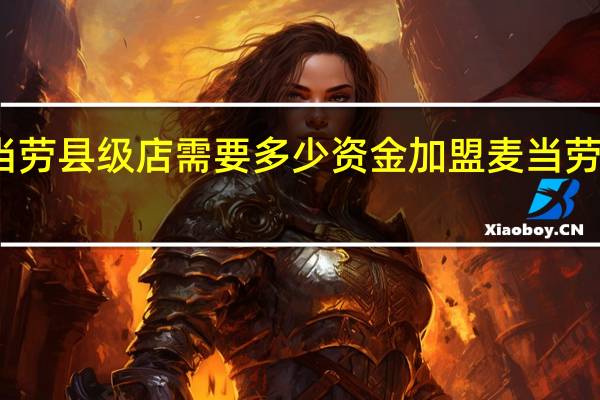麦当劳县级店需要多少资金 加盟麦当劳要多少钱