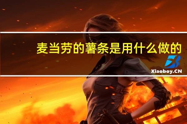 麦当劳的薯条是用什么做的(薯条怎么做才能像麦当劳的一样)