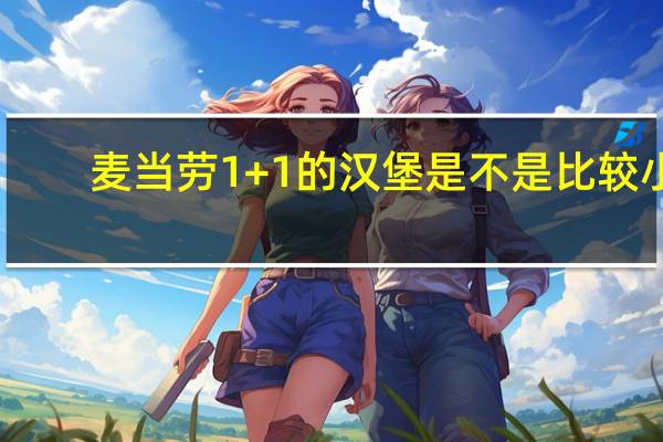 麦当劳1+1的汉堡是不是比较小