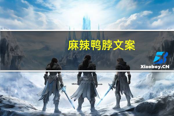麻辣鸭脖文案