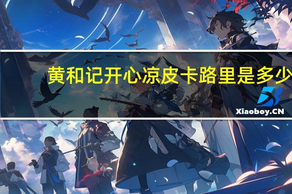 黄和记 开心凉皮卡路里是多少
