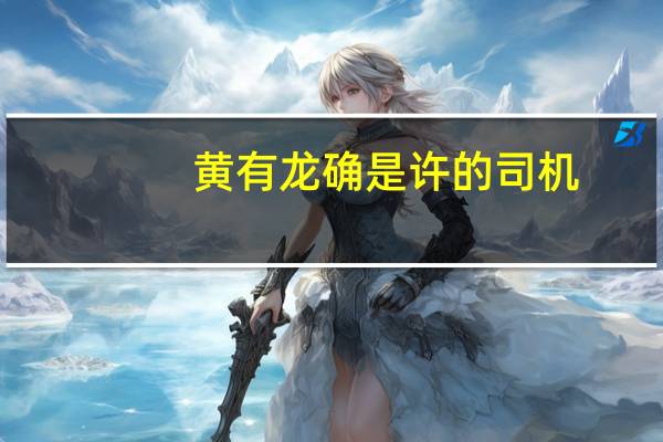 黄有龙确是许的司机（黄有龙儿子）