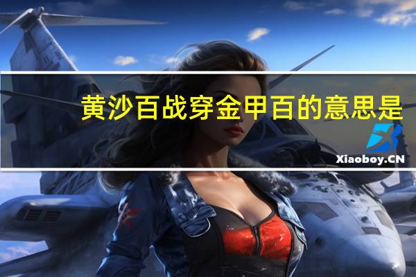 黄沙百战穿金甲百的意思是