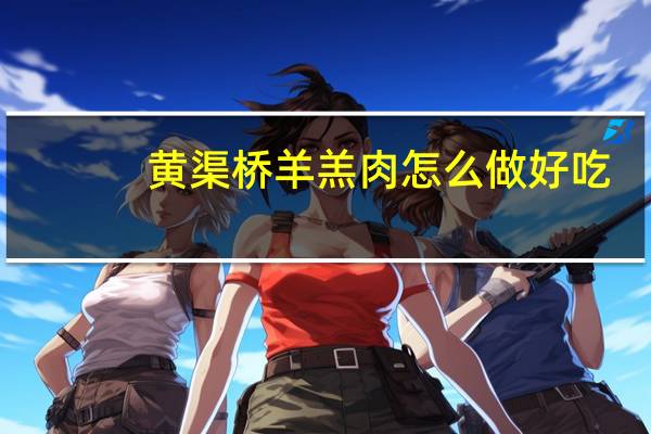 黄渠桥羊羔肉怎么做好吃