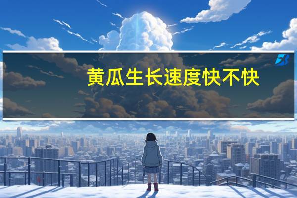 黄瓜生长速度快不快