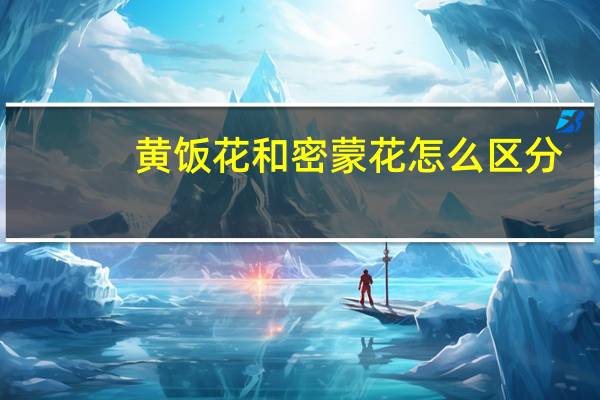 黄饭花和密蒙花怎么区分