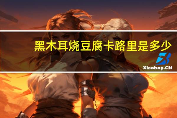 黑木耳烧豆腐卡路里是多少