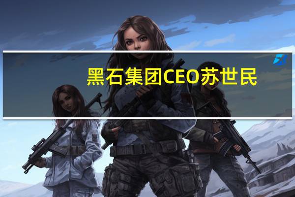 黑石集团CEO苏世民：预计企业将减少办公空间办公地产市场将会有一个非常糟糕的结局