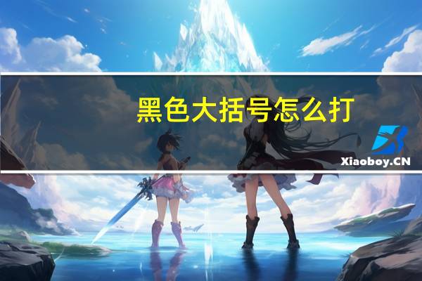 黑色大括号怎么打（黑括号怎么打）