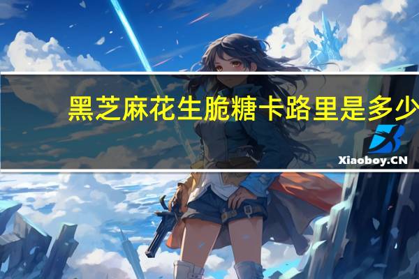 黑芝麻花生脆糖卡路里是多少