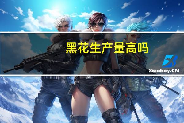 黑花生产量高吗