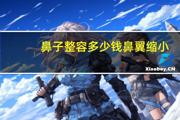 鼻子整容多少钱鼻翼缩小(鼻头鼻翼缩小手术多少钱)