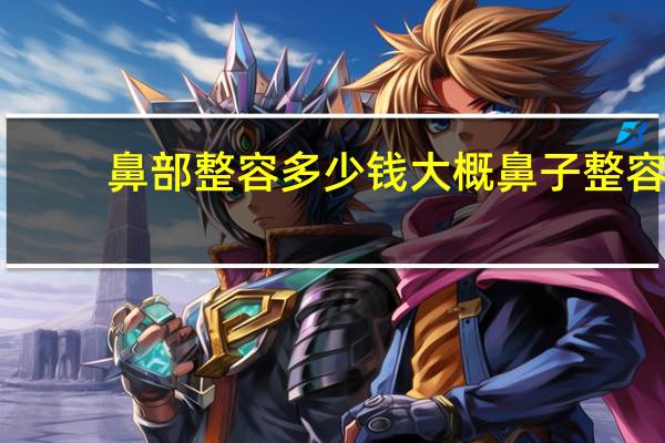 鼻部整容多少钱大概 鼻子整容整形多少钱
