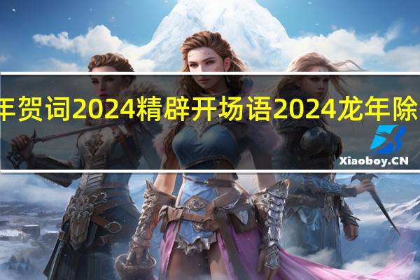 龙年贺词2024精辟开场语 2024龙年除夕祝福语