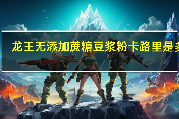 龙王 无添加蔗糖豆浆粉卡路里是多少