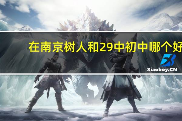 ,在南京树人和29中初中哪个好
