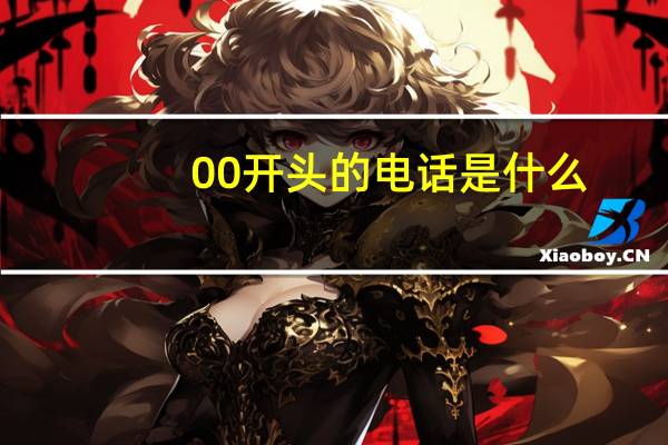 00开头的电话是什么