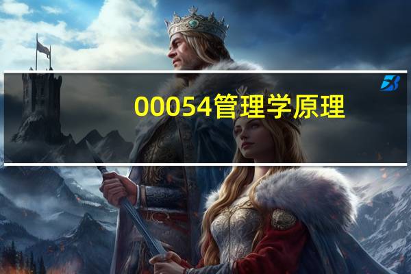 00054管理学原理