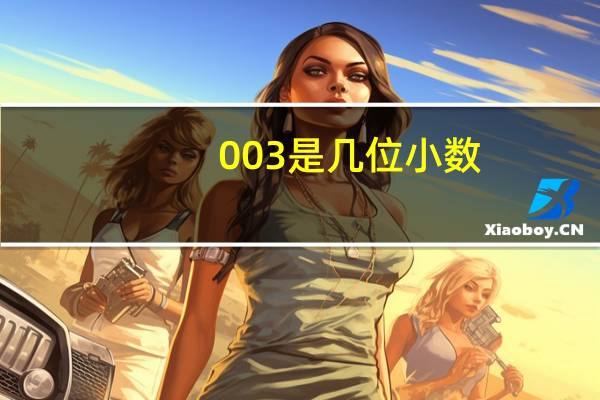 003是几位小数