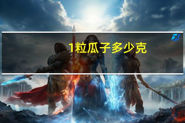 1粒瓜子多少克