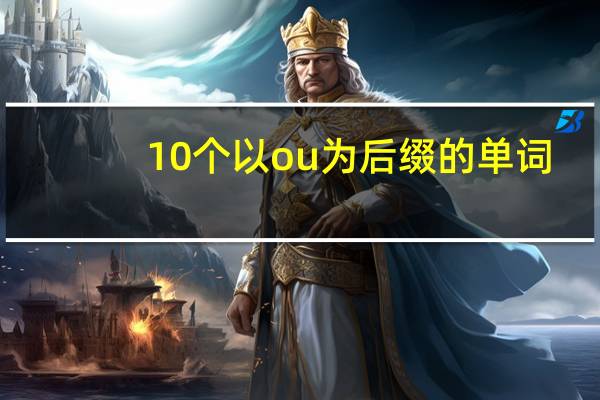 10个以ou为后缀的单词