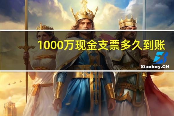 1000万现金支票多久到账
