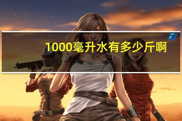 1000毫升水有多少斤啊