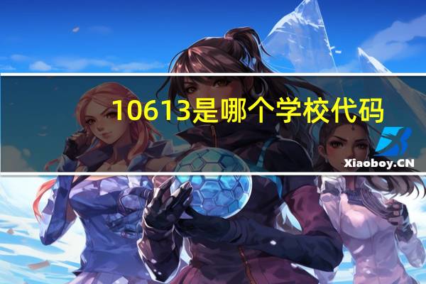 10613是哪个学校代码