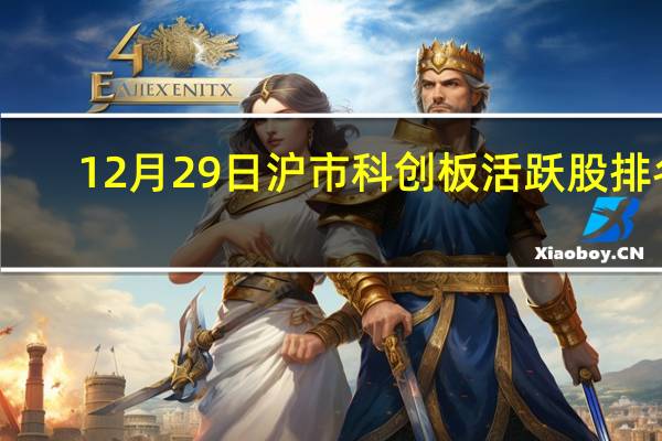 12月29日沪市科创板活跃股排名