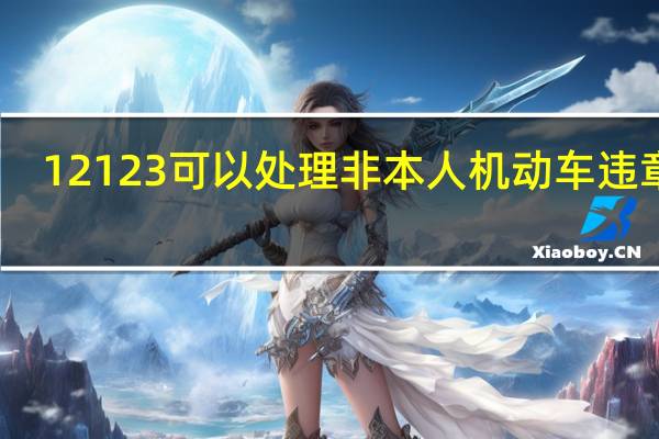 12123可以处理非本人机动车违章吗