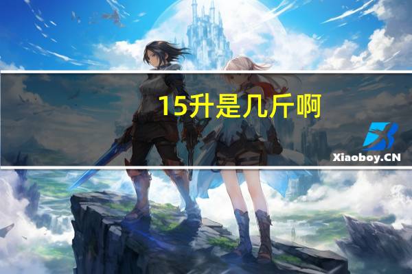 15升是几斤啊