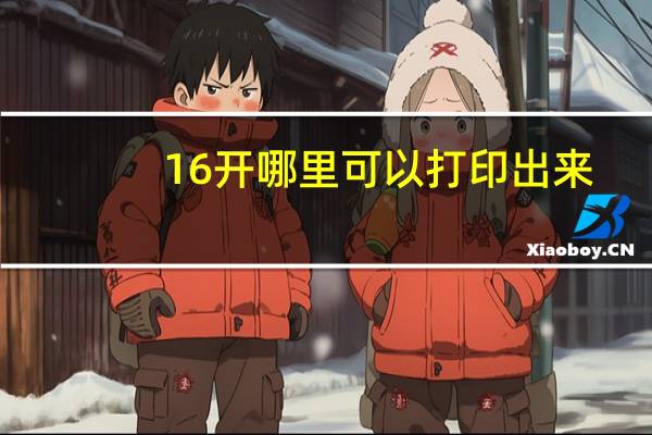 16开哪里可以打印出来
