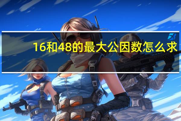 16和48的最大公因数怎么求