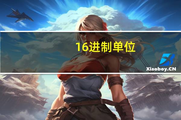 16进制单位