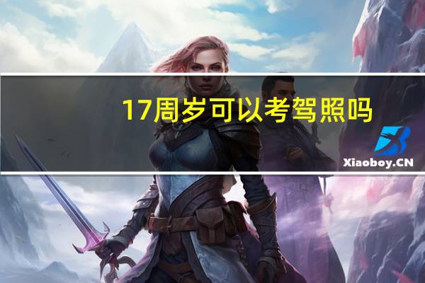 17周岁可以考驾照吗